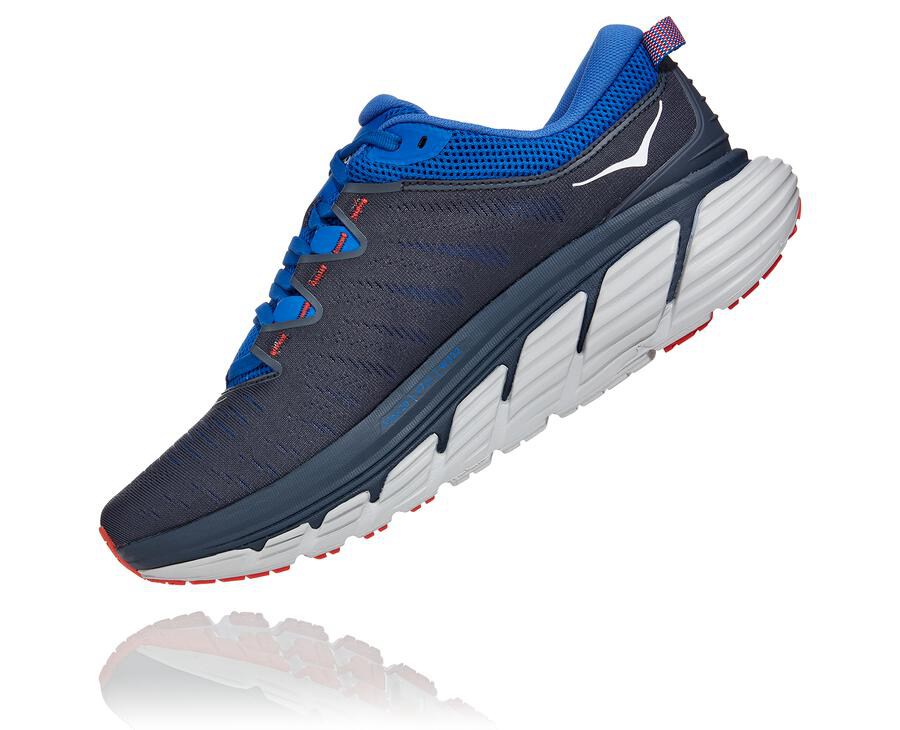 Hoka One One Hardloopschoenen Heren - Gaviota 3 - Zwart/Blauw - SI5204761